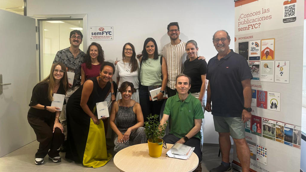 Group photo with family doctors and CLEAR-PC researchers during the focus group in Madrid, Spain.
